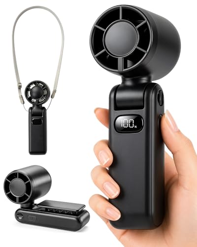 TUNISE Portable Fan, Handheld Fan Rechargeable 3600mAh, Mini Personal Fan
