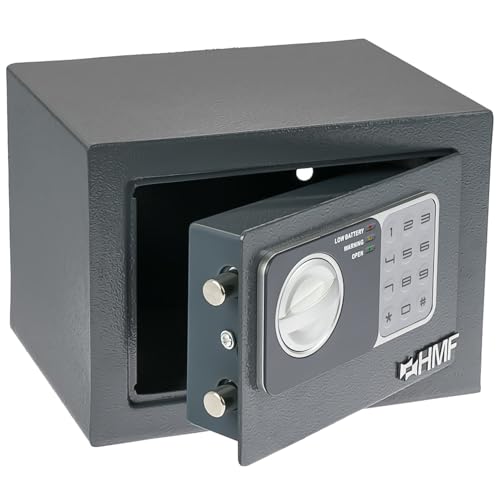 HMF 46126-11 Safe, piccola cassaforte con serratura a combinazione, cassaforte a muro | 23 x 17 x 17 cm | Antracite