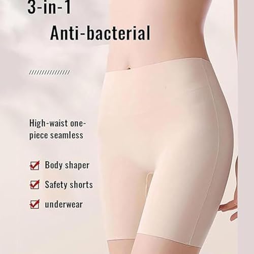 Choosemuc Underwear, Women's High-Waisted Ice Silk Tummy Control and Butt Lift Underwear, 3-in-1 Panty Shorts3