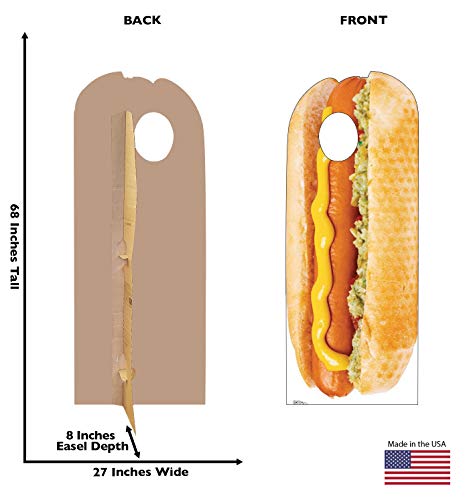 Image of Cardboard People Hot Dog Stand-in Life Size Cardboard Cutout Standup