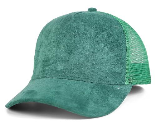 Image of Suede Mesh Back Baseball Caps for Men Women Trendy Trucker Hats Dad Hat Sports Hat Breathable Snapback Hats 2025