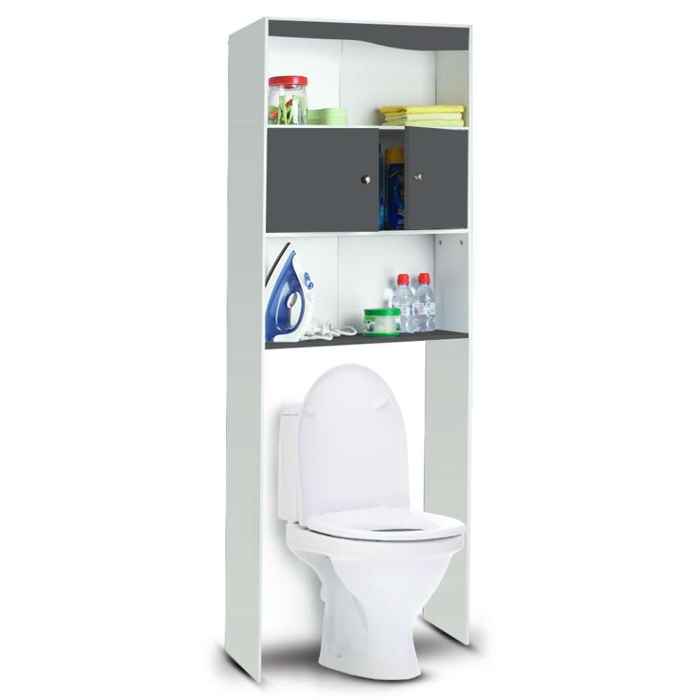 OSE - Mueble estantería para WC de 2 Puertas con Efecto Madera