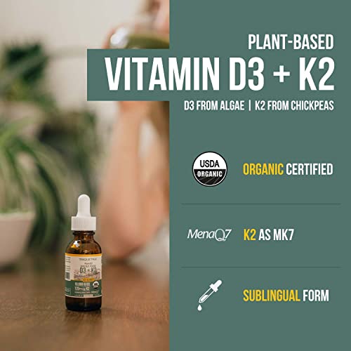 image for Triquetra Health Organic Plant D3 K2 vitamin 10000 iu - All-Trans MK7 