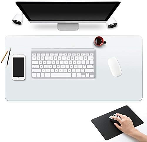 Clear Desk Pad Blotter Mats Office Table Protector on Top of Desks for Laptop Computer Desktop Keyboard Pads Plastic Transparent Wipeable Waterproof Mat Vinyl PVC Large 24 x 36" with Mouse Pad