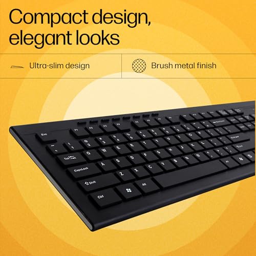 HP USB Wireless Spill Resistance Keyboard and Mouse Set with 10m Working Range 2.4G Wireless Technology / 3 Years Warranty (4SC12PA), Black - Image 4