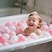 GOGOSO Ball Pit Balls 100 PCS for Toddles, Kids Plastic Balls for Ball Pit, Pool, Pink Party Accessories, Birthday Decoration, Crush Proof and Durable with Storage Bag