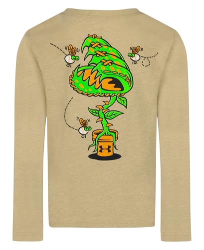 Image of Under Armour Boys' Long Sleeve Logo Graphic T-Shirt, Lightweight & Breathable, Relaxed Fit
