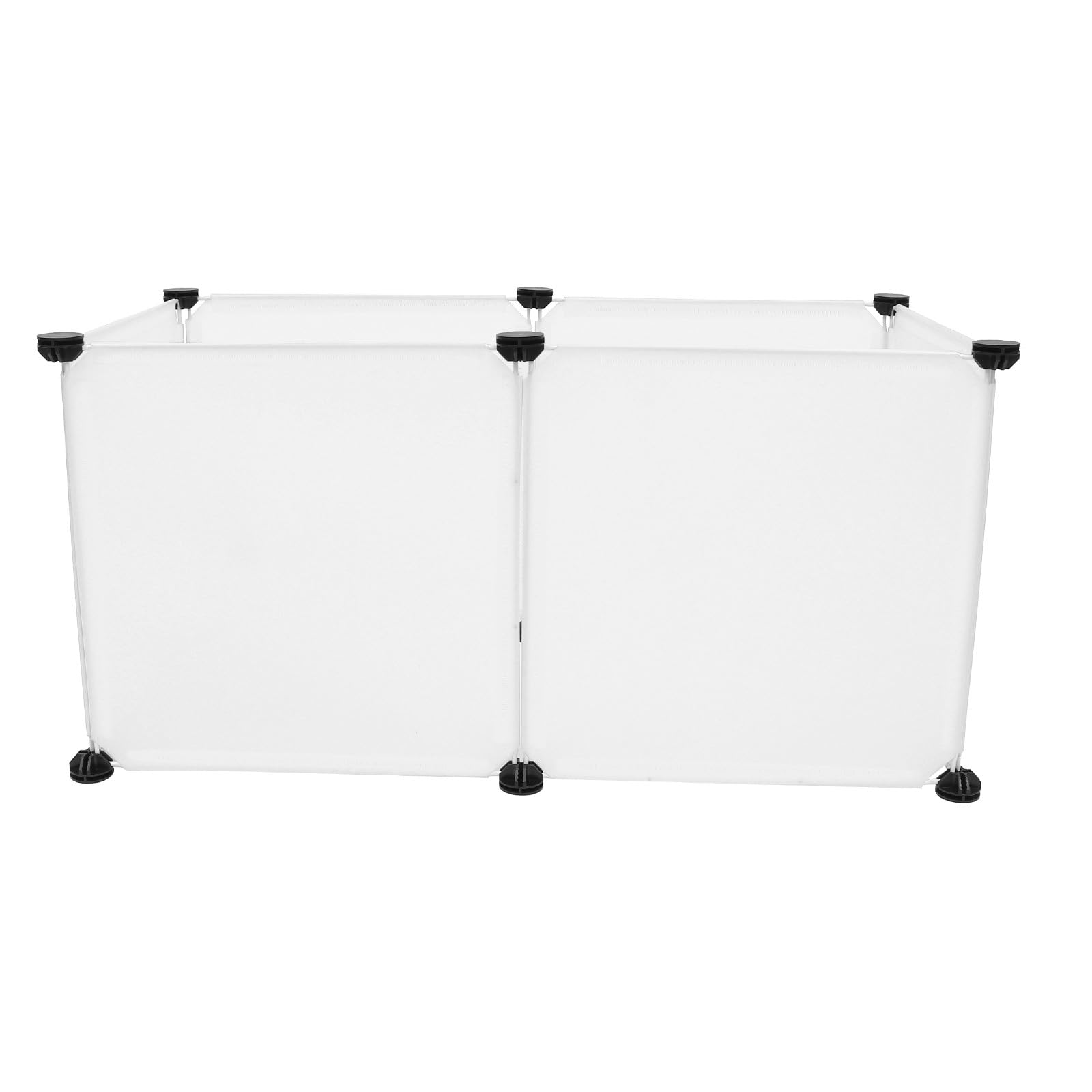 Clôture à lapins en résine blanche Artibetter avec panneaux modulables