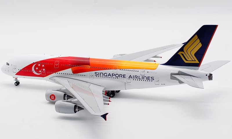 Miniatura 8 de JC Wings Singapore Airlines para Airbus A380 9V-SKI 50TH 1200 DIECAST modelo preconstruido