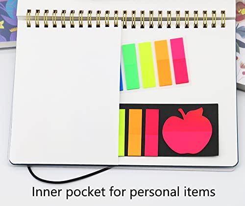 Zegrox A5 Spiral Notebook Journals, Hardcover Spiral Journal, Thick Paper 5.75"X 8.35", 160 Pages, Cute Blooming Floral, Back Pocket, For Gifts, Office, School Supplies #TOP2