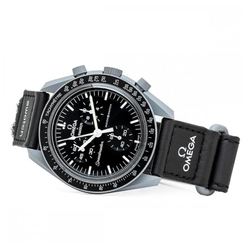 Image of Omega x Swatch Moon Swatch Mission to The Moon Speedmaster Black - New, SO33M100, Unisex, Black, Modern