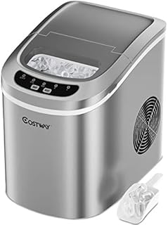 COSTWAY Countertop Ice Maker, 26LBS/24H Portable and Compact Ice Maker Machine, Ice Cubes