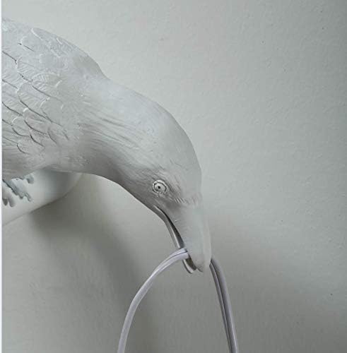 Miniatura 2 de MAYOLA Lámparas de mesa de pájaros, lámpara de pared de resina de cuervo de escritorio para sala de estar, dormitorio, oficina, dormitorio