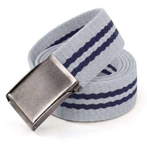 Image of Mile High Life Canvas Web Belt | Cut to Fit Up to 52 inch | Flip-Top Matte Silver Nickel Buckle 12 Colors