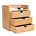 Produktbild Homfa Bambus Schreibtisch Organizer 20x13x21cm Aufbewahrungsbox Organisation Stiftebox Stifteköcher Stiftehalter Schreibtischorganizer