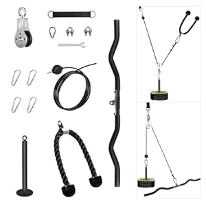 Fitness Cable lat Pulley Systeem, DIY Home Gym Machine Pulley System Fitness Kabel Katrol voor LAT Pulldowns, Biceps Krul, Triceps Extensions, Spieren Kweken Workout