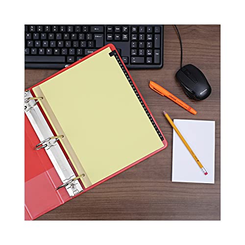 Universal 20822 Leather-Look 1-31 Tab Dividers, Letter, Black/Gold, 25 Tabs/St #TOP4