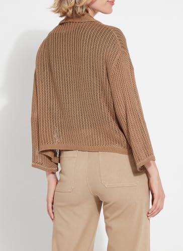 Lyssé Harper Linen Cardigan – Mesh Cardigan for Women and Open Front Cardigan Sweater with Long Sleeves3