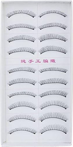 Siempre21 10 Pairs Handmade Natural Soft False Eyelashes Fake Eye Lash