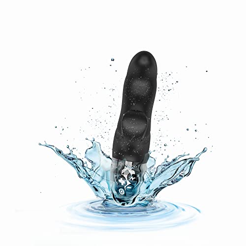 Estimvibrator Mystim Hop Hop Bob : vibreur noir compact de 7,5 cm