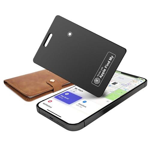 Glitfix 1.6mm Slim Smart-Tag Karte, Smart Wallet Tracker Card kompatibel mit APP-LE Find My (nur iOS), Bluetooth Tracker, IP68 Wasserdicht, SmartTag Karte für Wallet, Reisepässe (1pcs 1.6mm Slim)