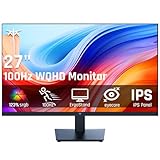 KTC 27 Inch QHD Computer Monitor, 2K 100Hz IPS Gaming Monitor, 1440P Frameless Eye Care PC Office Monitor with HDMI/DP, FreeSync & G-Sync, HDR10, VESA, Tilt Adjustable