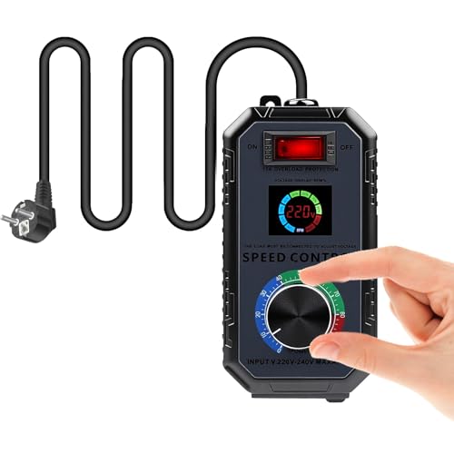 Régulateur de tension 220V 4000W avec écran LCD pour variateur de vitesse continu