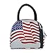 LORONA Flaga USA Statua Wolności Torba na lunch Przenośna izolowana torba na lunch Pojemnik na lunch Chłodna / ciepła torba Pojemnik na żywność do szkoły, pracy, biura na zewnątrz na piknik
