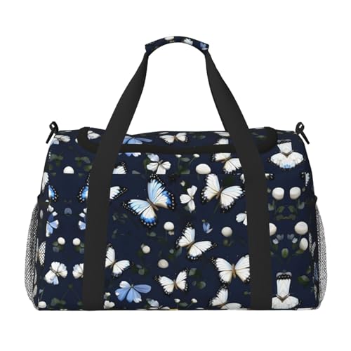 Sac de sport noir anti encombrement imprimé floral sous le siège