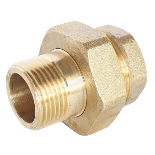 Somatherm // 281-26 Union Brass Male/Female Connector 26/34, Grey, Gray, 26/34 (1")