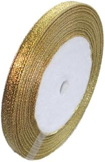 Organza ribbon 6mm Metallic Gold - 22 metres / 24 yards by Libbyshouse