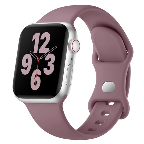 Silicone Band Compatible with Apple Watch Bands for Women 40mm 44mm 45mm 46mm 38mm 41mm 42mm 49mm Ultra Men, Sport Strap for iWatch Bands Series 10 9 8 7 6 5 4 3 SE