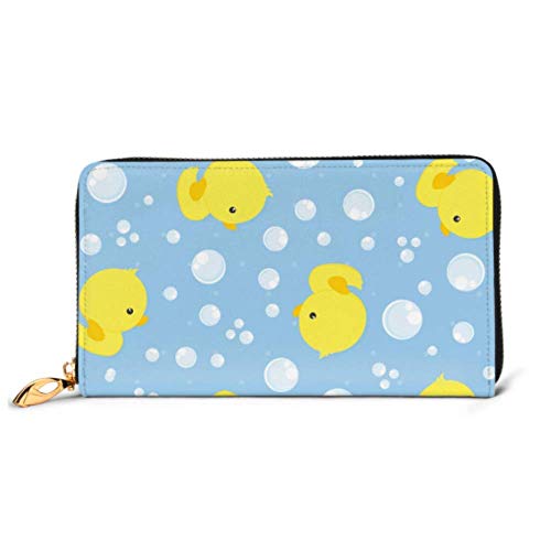 Preisvergleich Produktbild JHGFG Mode Handtasche Reißverschluss Brieftasche Muster Nette Baby Gummienten Telefon Kupplung Geldbörse Abendkupplung Blockieren Leder Brieftasche Multi Card Organizer