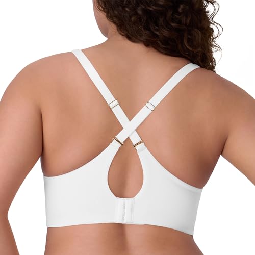 Image of Bali Womens Underwire Bra, Cotton Collection 2-ply Underwire Bra, Moisture-Wicking, Full Coverage, Convertible Straps