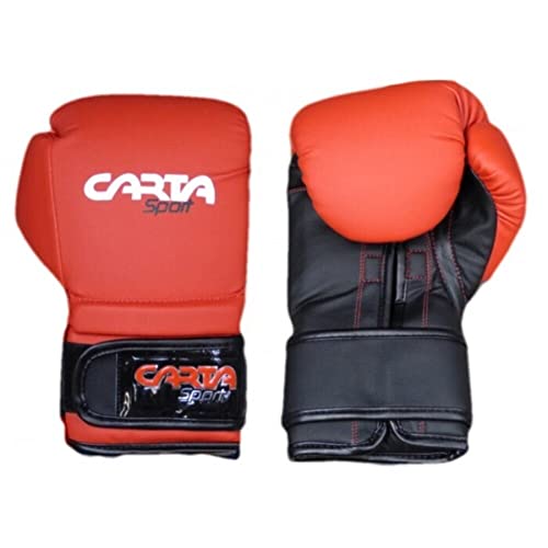 Gants de boxe 14 oz Carta Sport équipement de frappe rouge noir pour sparring et sac