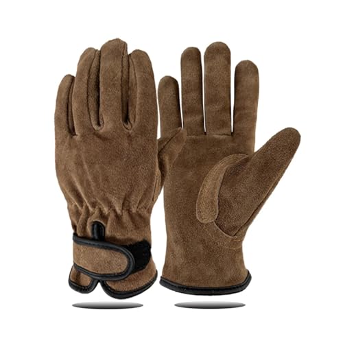 Gants de soudage résistants en cuir souple marron taille L pour homme