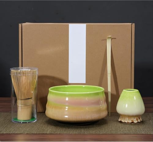 茶筅セット 茶道具 セット 初心者向け 日本の抹茶碗、の茶道具、陶器の茶碗、ブレンダー、ブラシ (F)