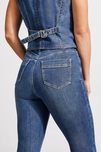 Tribal womens Women's Brooke High-rise Microflare Jeans With Contrast Waistband3