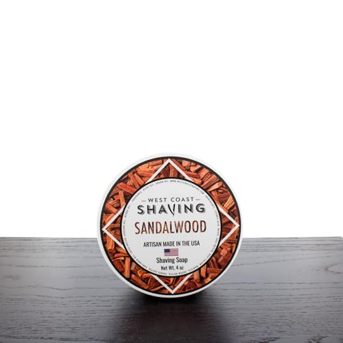 West Coast Shaving Shaving Soap, Sandalwood, 4 oz