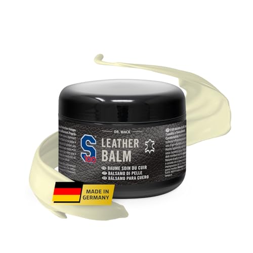 Dr. Wack - Dr. Wack S100 Baume pour Cuir 250 ML - Soins Cuir à l'huile de jojoba & à la Cire d'abeille - Protège de l'humidité & du vieillissement - pour Cuir Mat & Lisse - Entretien Moto Premium