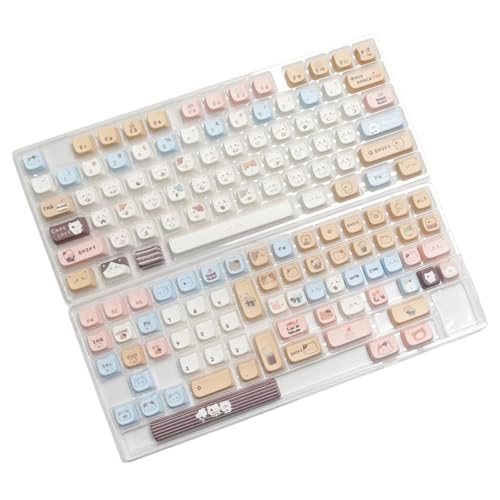 Teclas Sea Salty Kittey de 140 piezas con diseño de dibujos animados para teclados mecánicos