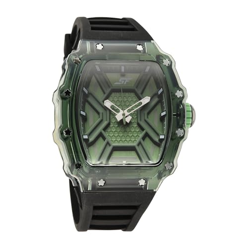 Image of SF Maiden Voyage Sport Watch Quartz Analog with Green Dial Black Silicon Strap Watch for Men - 77178PP06W