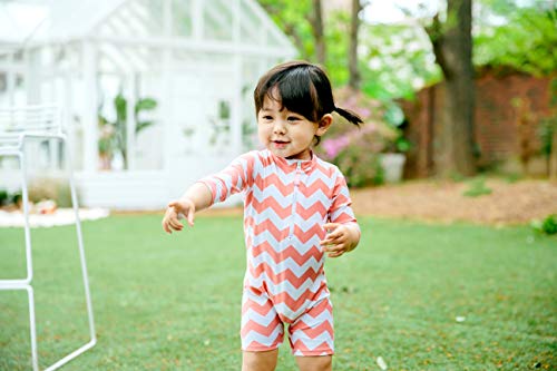 Image of VAENAIT BABY Girls One-Piece Swimsuit, UPF 50+ Long Sleeve Rash Guard, Ruffle Swimwear Infant & Toddler for 0-2 Years