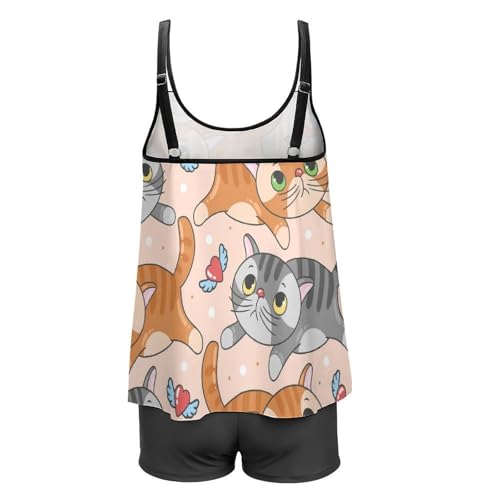 Maillot de bain tankini ensembles bikini chat original - 5