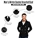 III-Fashions Mens Classic Double Breasted Winter Warm Dress Coat - Black Wool Lapel Style Collar Pea Coat Casual Walking Jacket for Business & Professional Wear