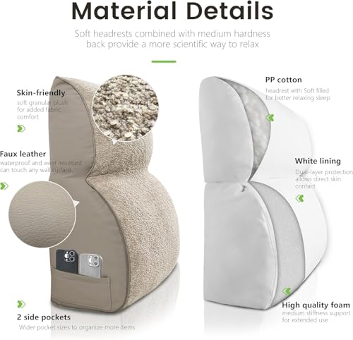 Coussin de lecture compensé contre le mal de dos au lit - 4