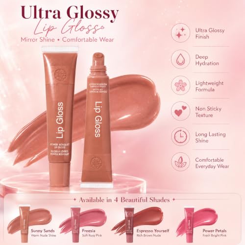 Image of Glass Kiss Lip Gloss | Korean Hydrating Juicy Jelly Lip Gloss | Non-Sticky High Shine Glass Lips | Moisturizing Gloss for Soft & Plump Lips | Long Lasting