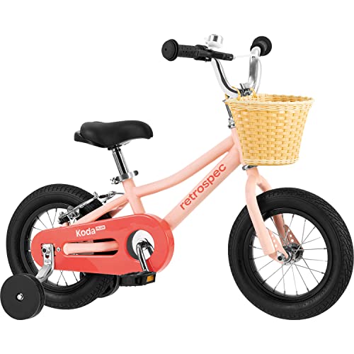 Image of Retrospec Koda Plus Kids Bike for Boys & Girls Ages 2-3 Years - 12 inch Children's Bicycle, Adjustable Seat & Handlebars, Removable Training Wheels, Front Hand Brakes, Rear Coaster Brake & Safety Bell