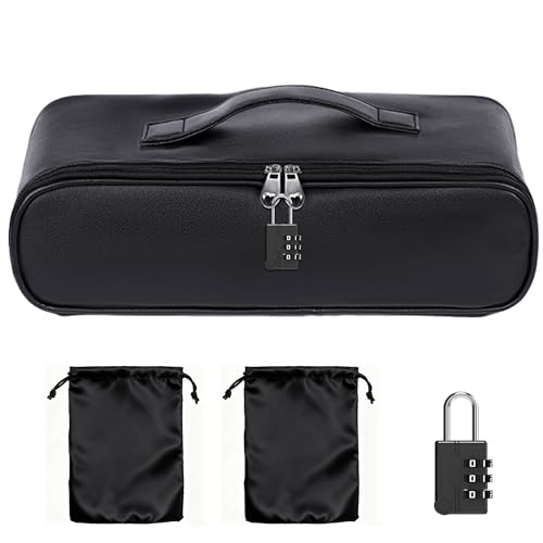 Lockable Sex Toy Storage Bag Lockable Sex Toy Box - with 1 Password Lock, 2 Drawstring Storage Bags (7.48in x 11.42in) for Discreet dildo storage Toys – Perfect for Women and Men