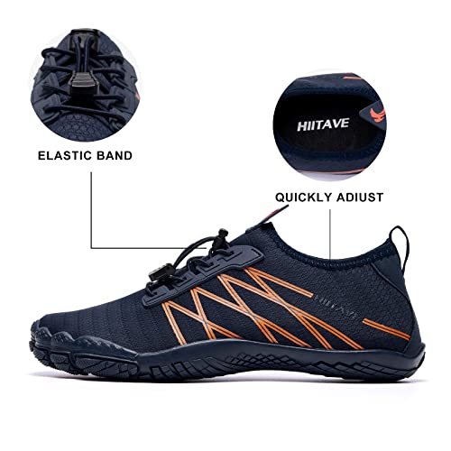 Image of HIITAVE Men Barefoot Water Shoes Beach Aqua Socks Quick Dry for Outdoor Sport Hiking Swiming Surfing